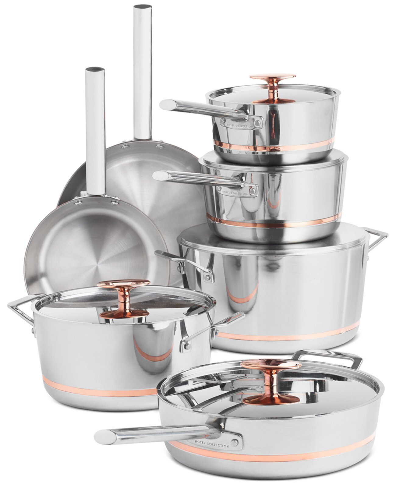 12-Pc. Stainless Steel with Copper Core Cookware Set, Created for Macy's Hotel Collection