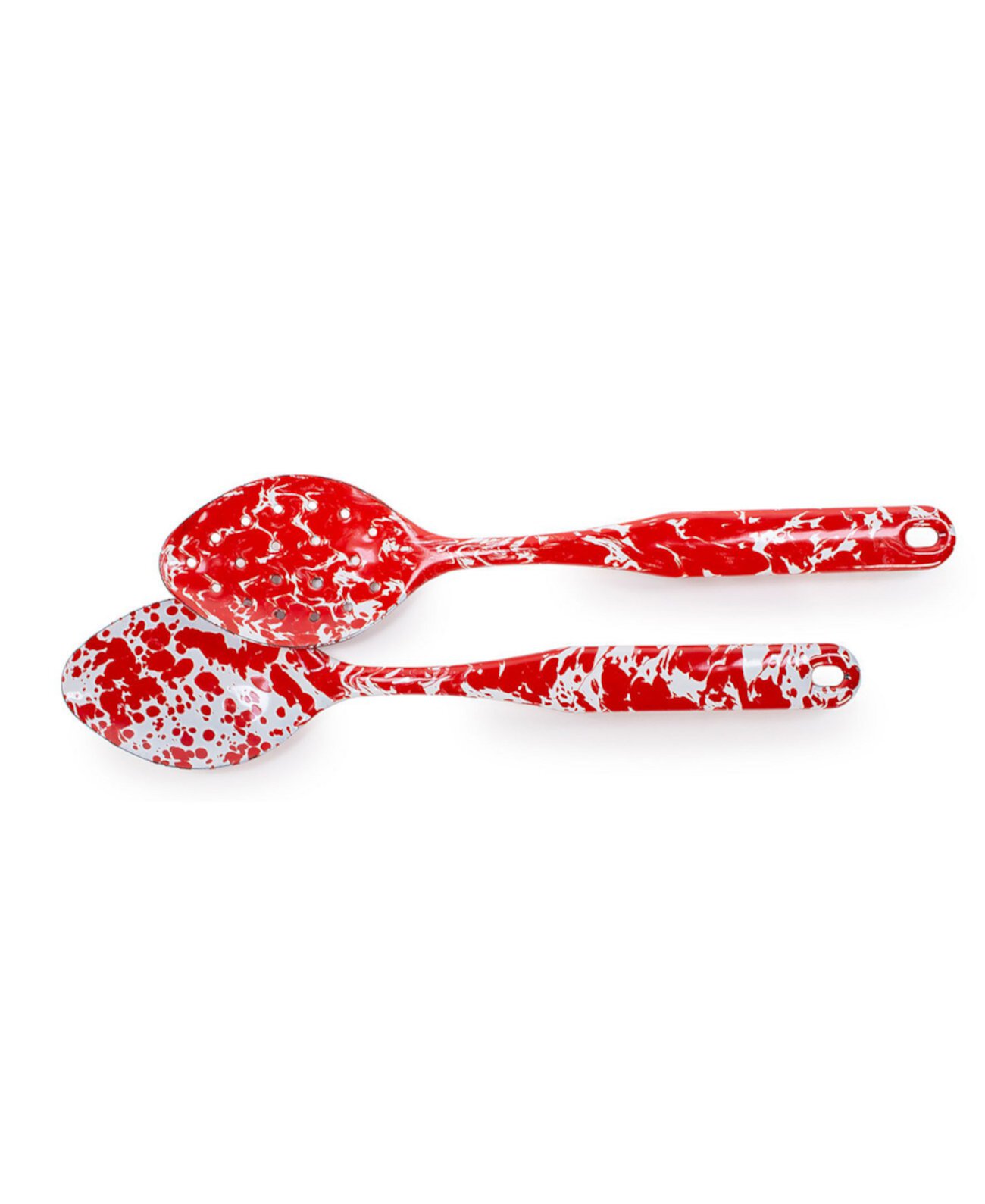 Коллекция эмалированной посуды Red Swirl Набор из 2-х ложек Golden Rabbit