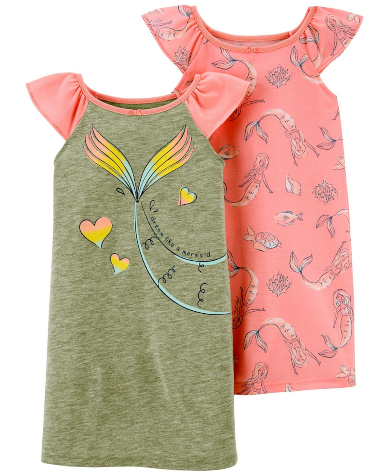 Комплект из двух ночных рубашек с русалочкой для больших девочек Carter's