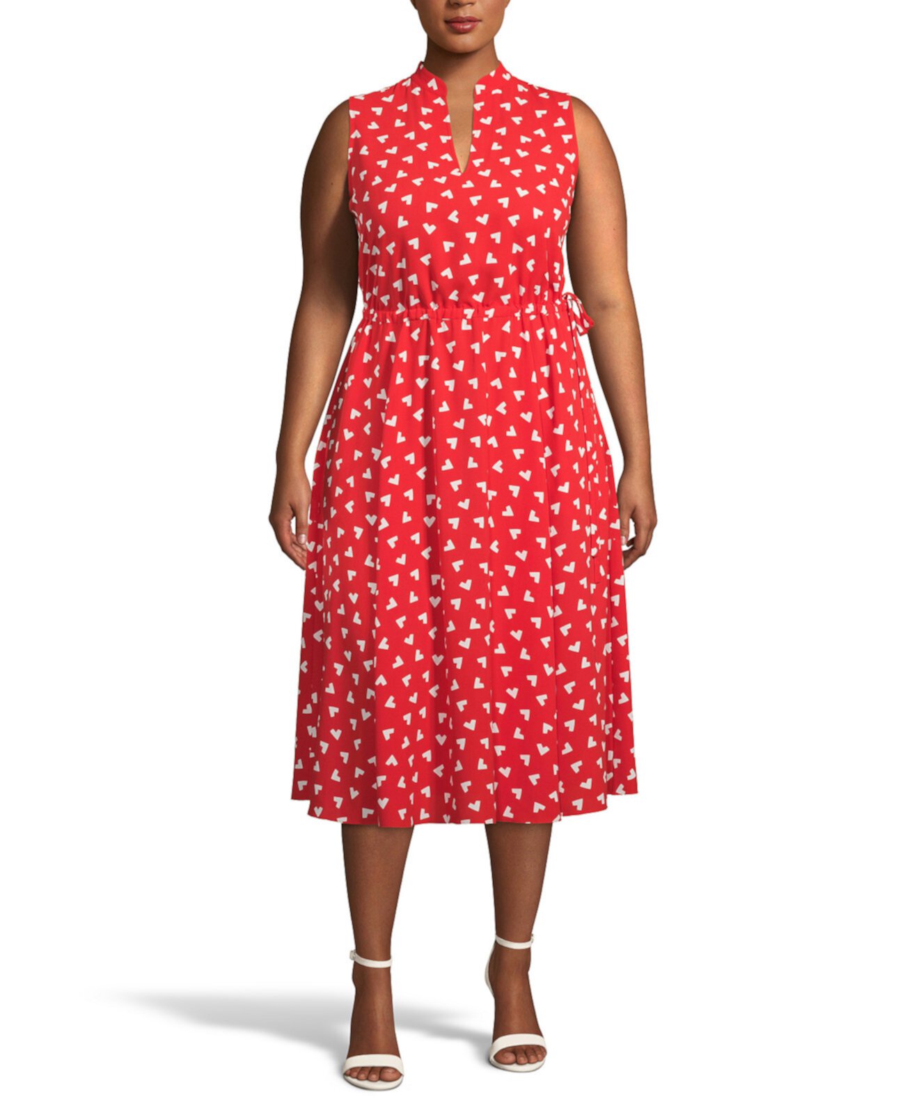 Платье миди с пышной юбкой Charleston большого размера Anne Klein