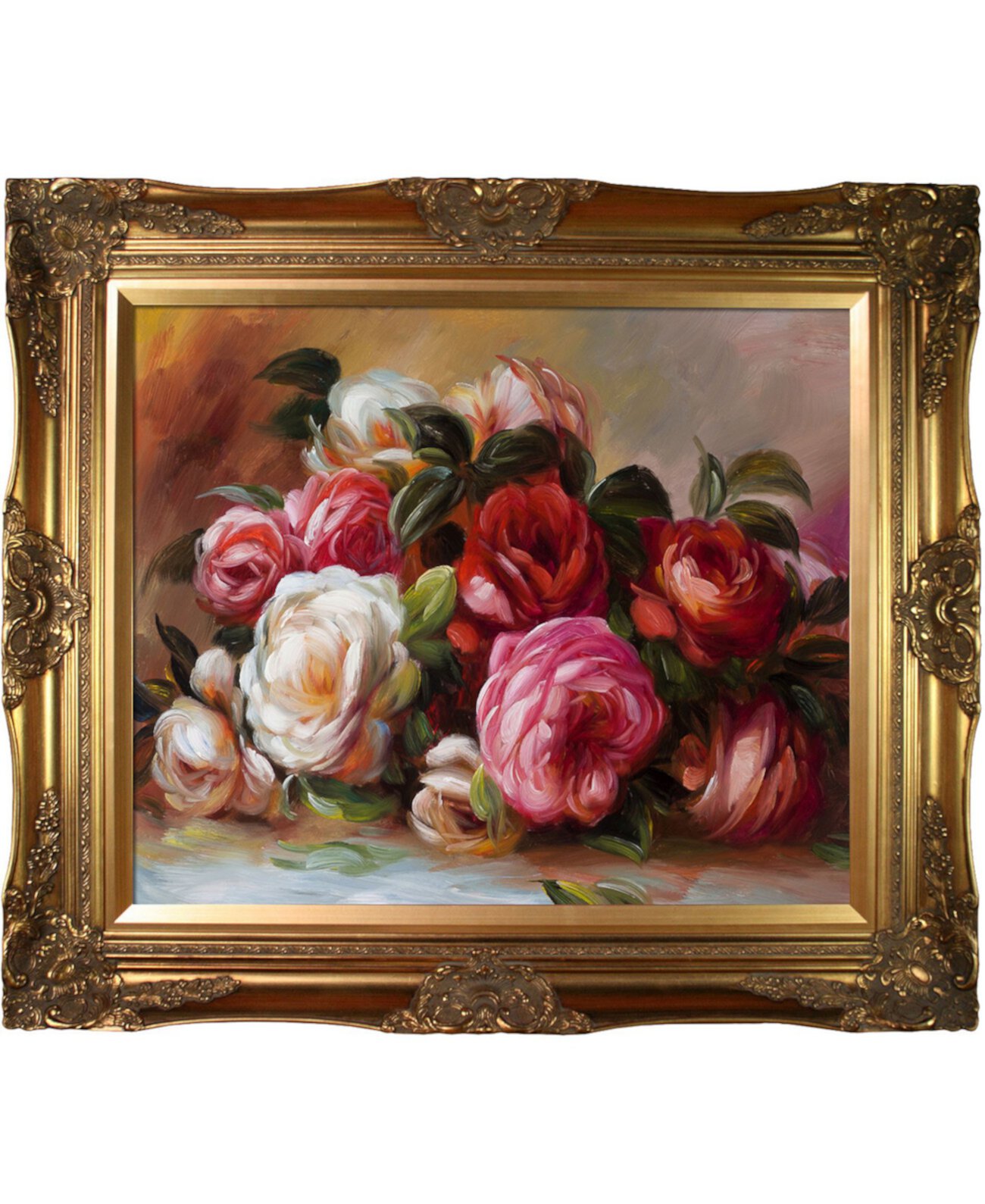 Автор: Overstockart Выброшенные розы в викторианской рамке, 28 x 32 дюйма La Pastiche