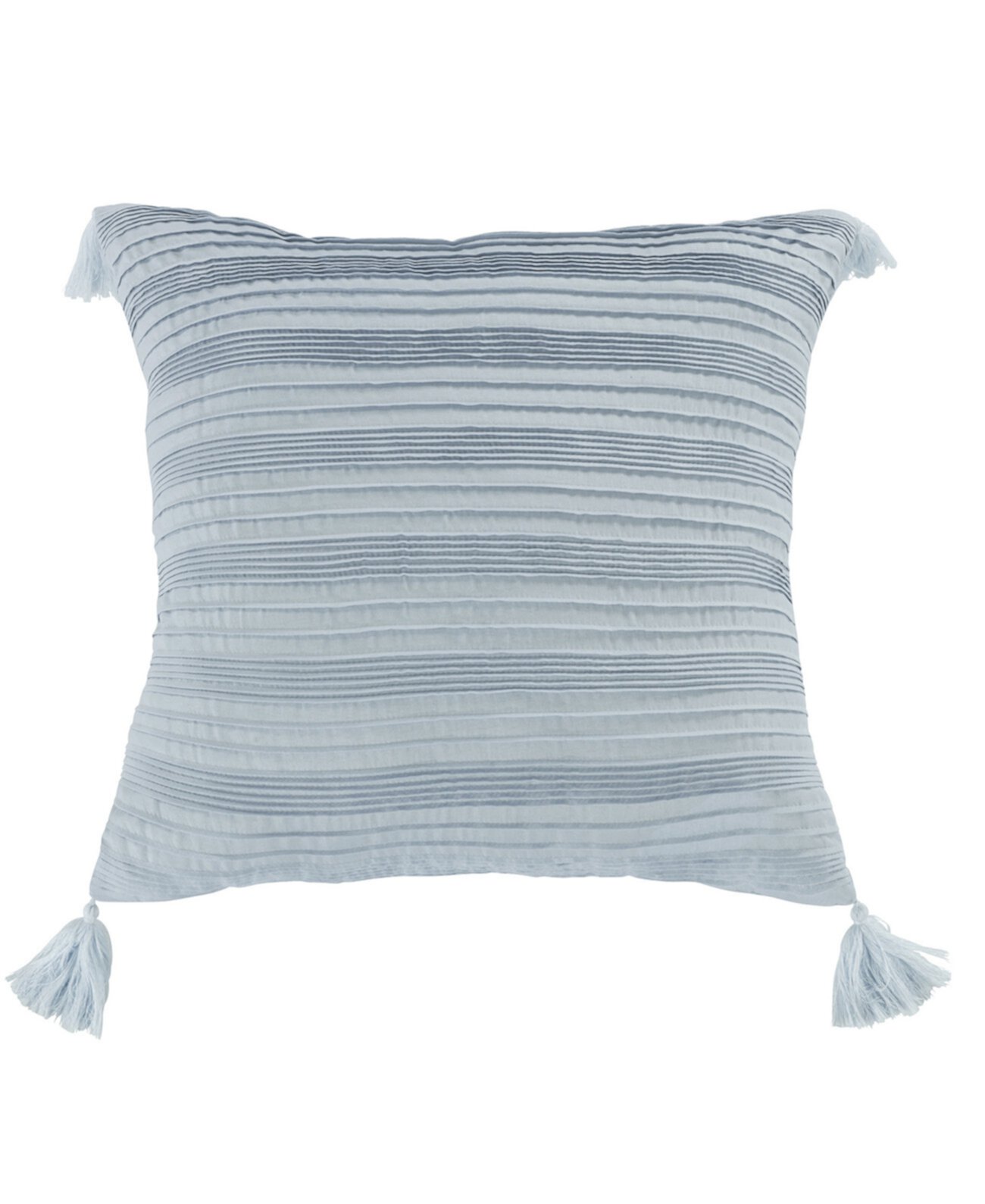 Голубая декоративная подушка с беленым дощатым настилом, 18 x 18 дюймов American Heritage Textiles