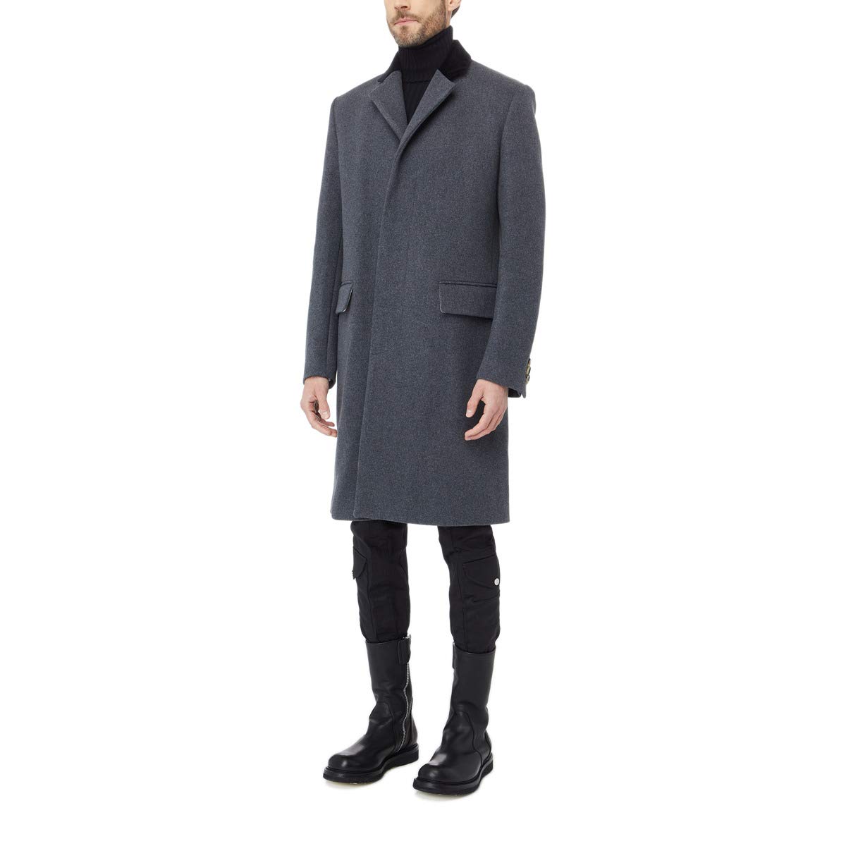Однобортное пальто из шерстяного войлока MARNI