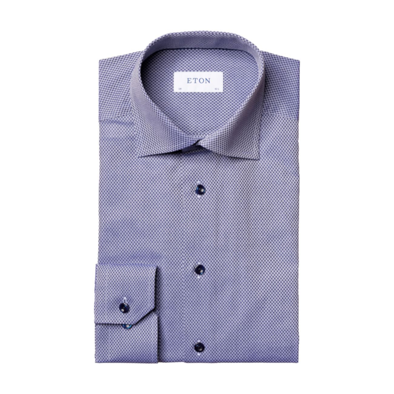 Фактурная классическая рубашка современного кроя Eton