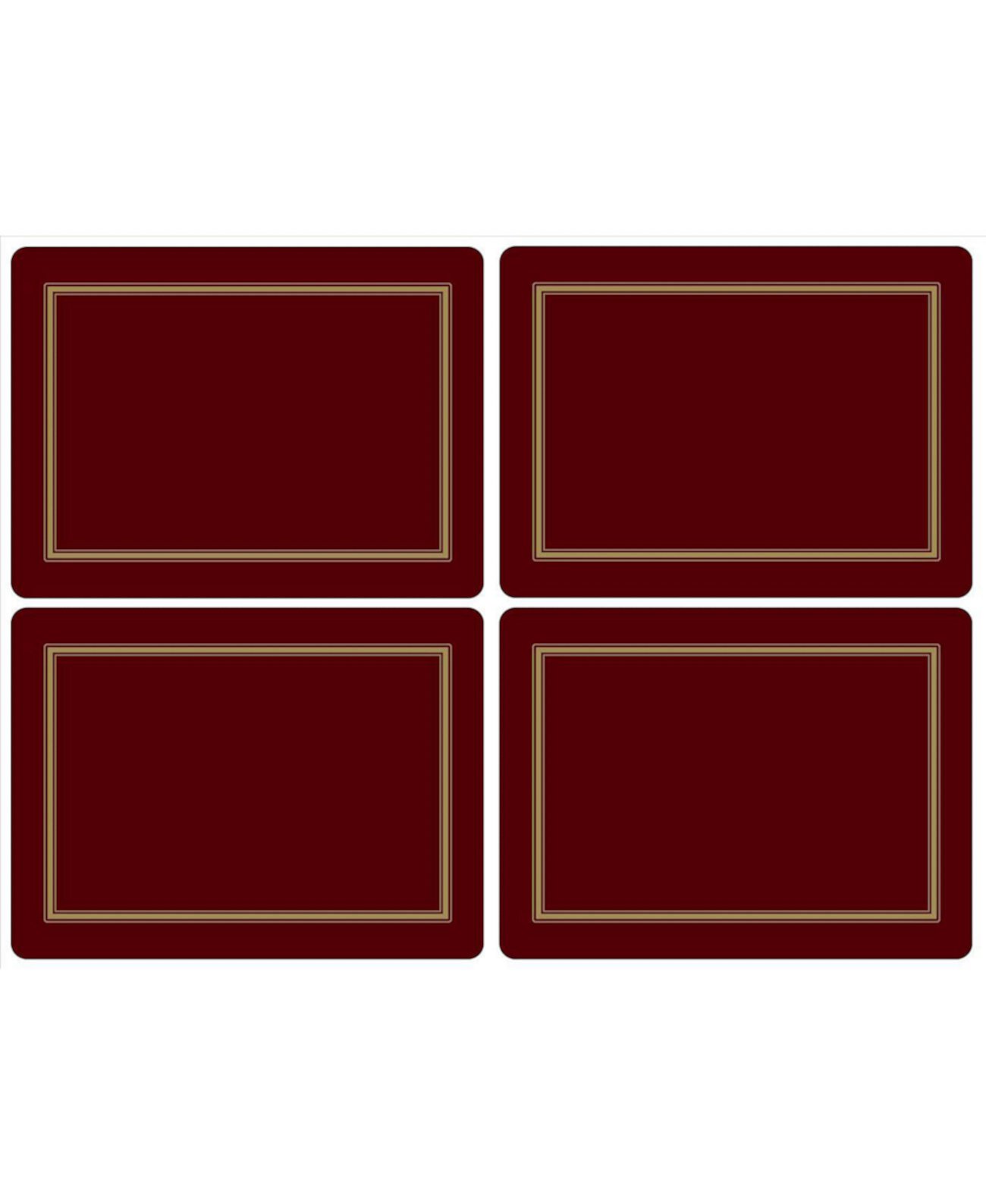 Классические бордовые салфетки, набор из 4 штук Pimpernel