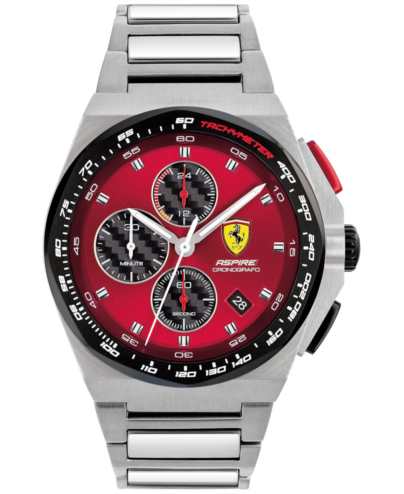 Мужские часы-хронограф Aspire из нержавеющей стали с браслетом, 44 мм Ferrari