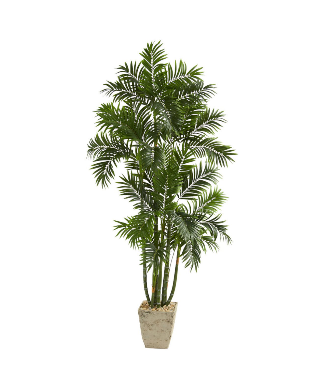 Areca Palm Artificial Tree in Country Planter NEARLY NATURAL