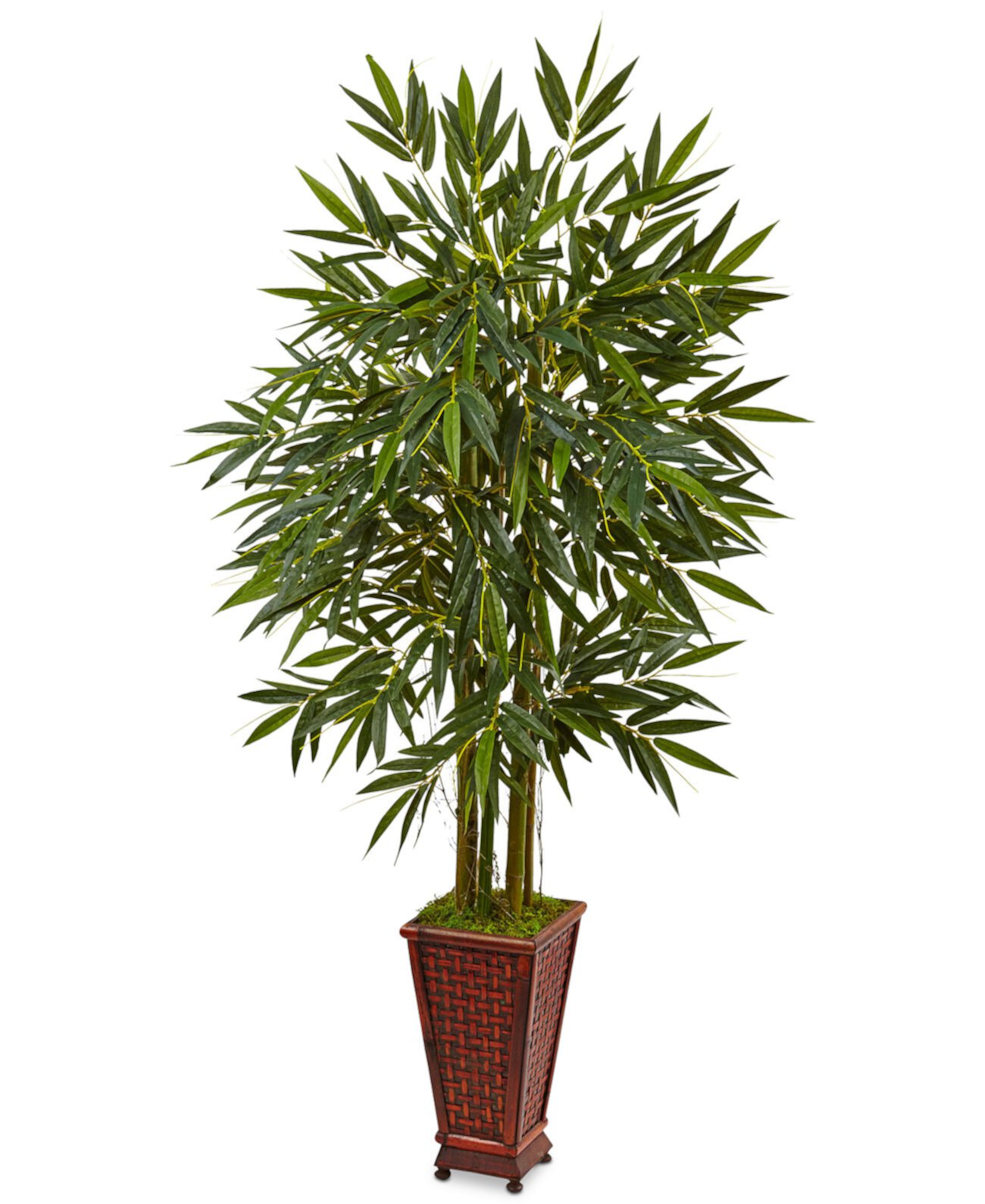 5.5 'бамбуковое искусственное дерево в декоративной деревянной плантатор NEARLY NATURAL