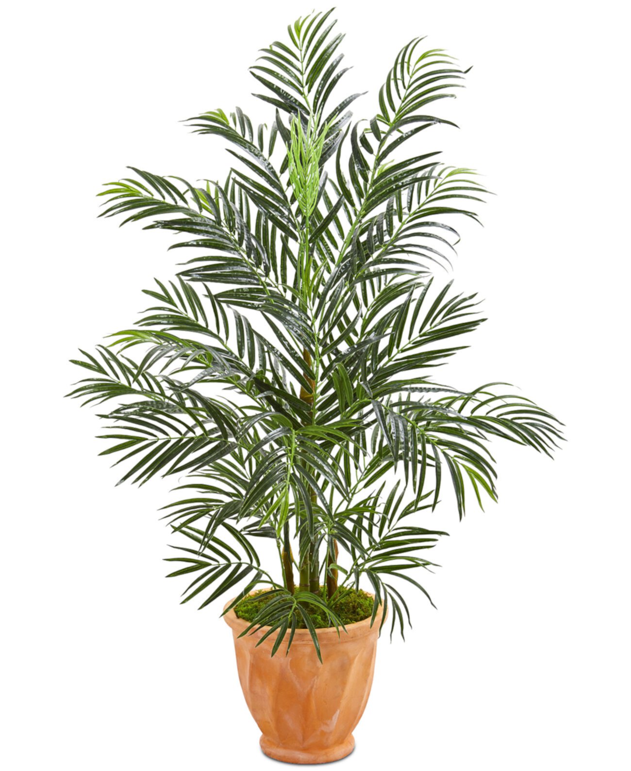 4 'Устойчивое к ультрафиолетовому излучению искусственное дерево Areca Palm в терракотовом кашпо NEARLY NATURAL