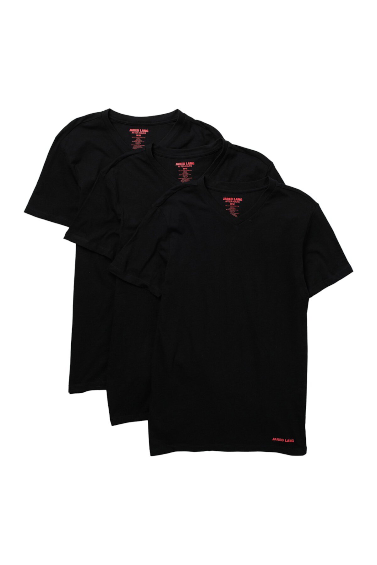 V-Neck Solid T-Shirt - Pack of 3 Jared Lang