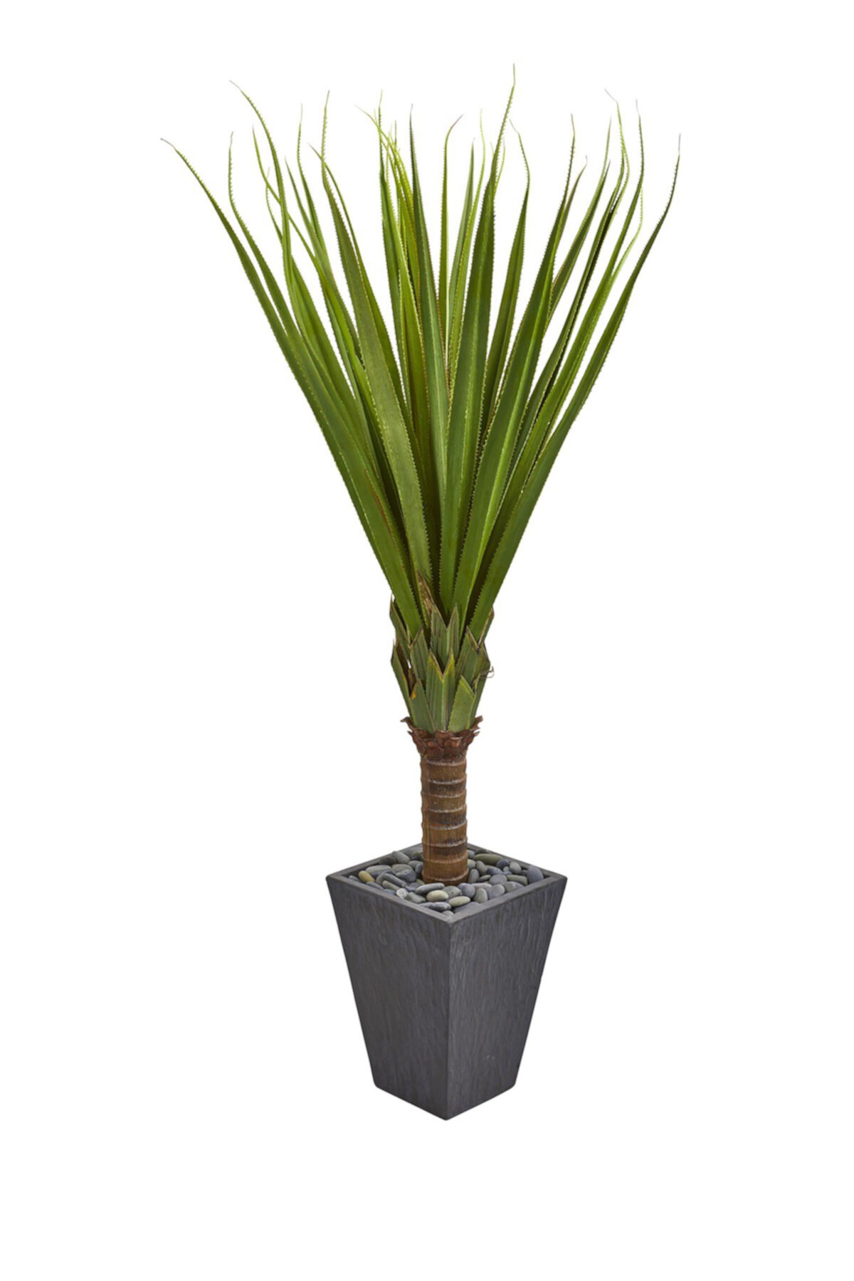 5.5ft. Spiky Agave Artificial Plant in Slate Planter NEARLY NATURAL