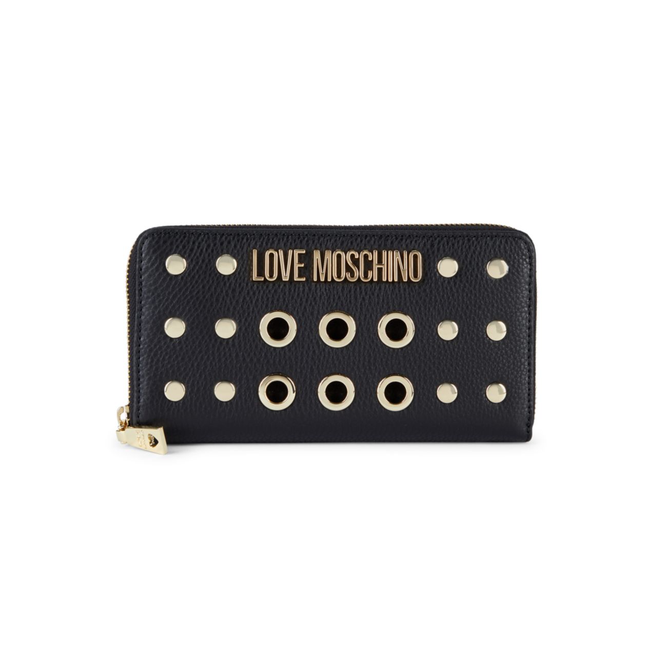 Втулка & amp; Кожаный кошелек с заклепками LOVE Moschino