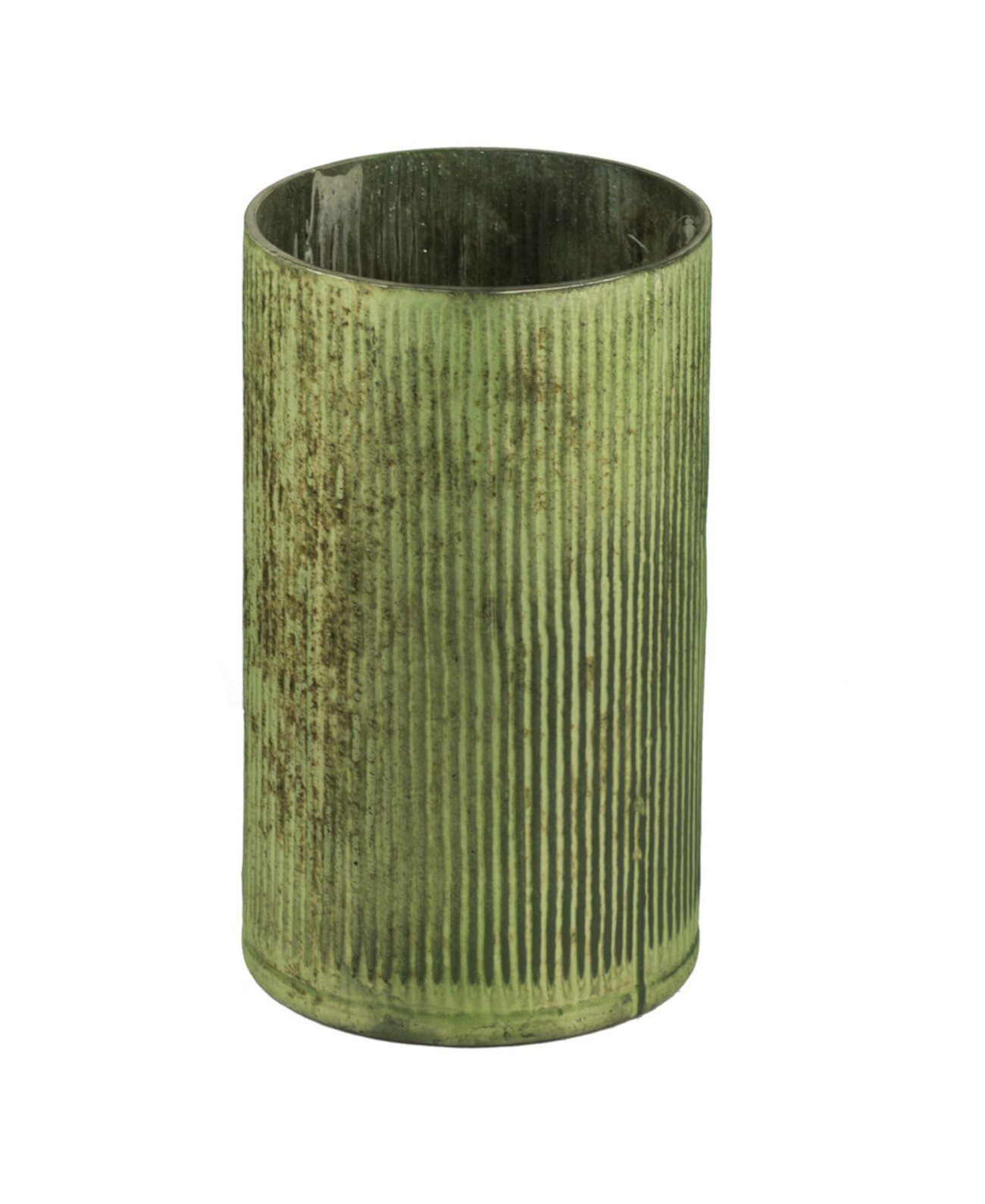 Высокая и широкая ваза с металлической отделкой цвета папайи AB Home