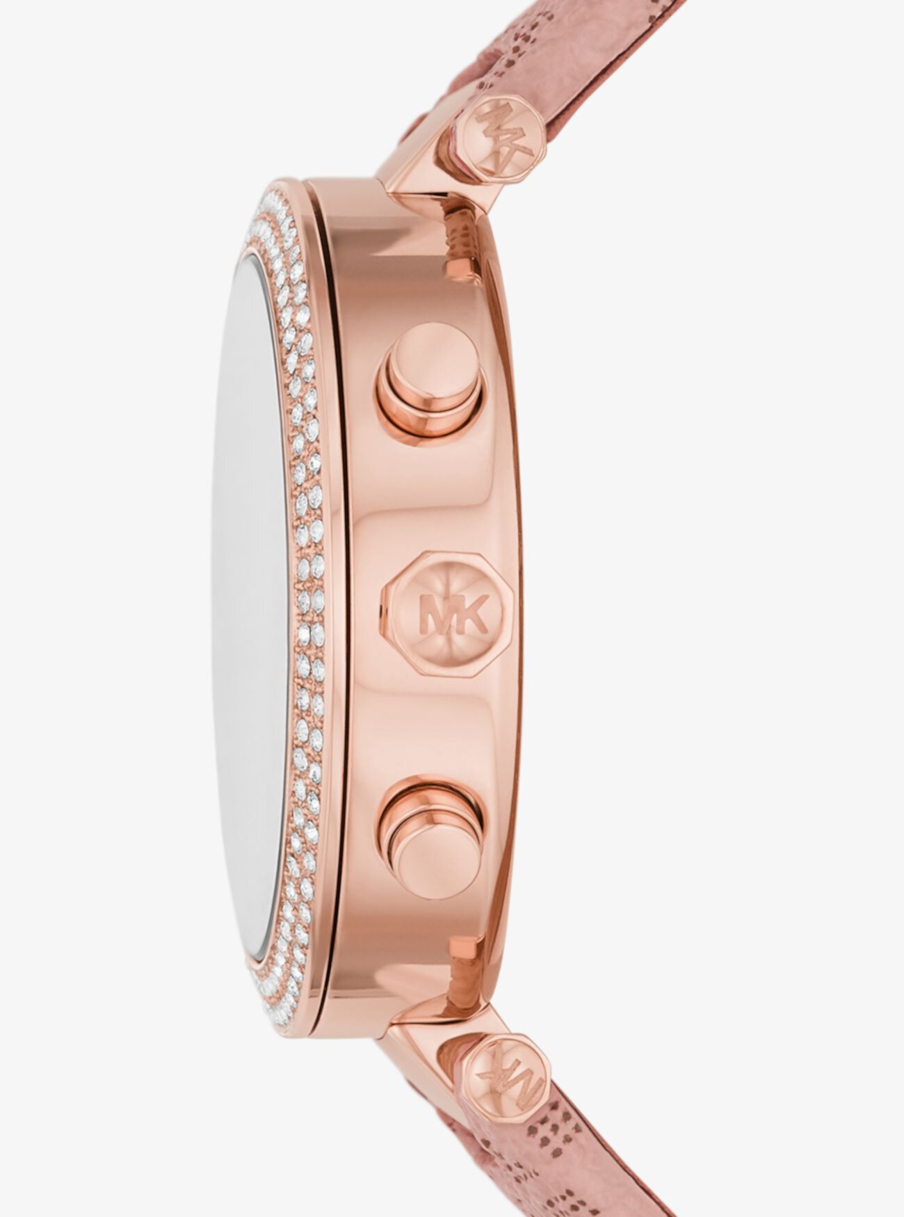 michael kors parker pave rose gold watch