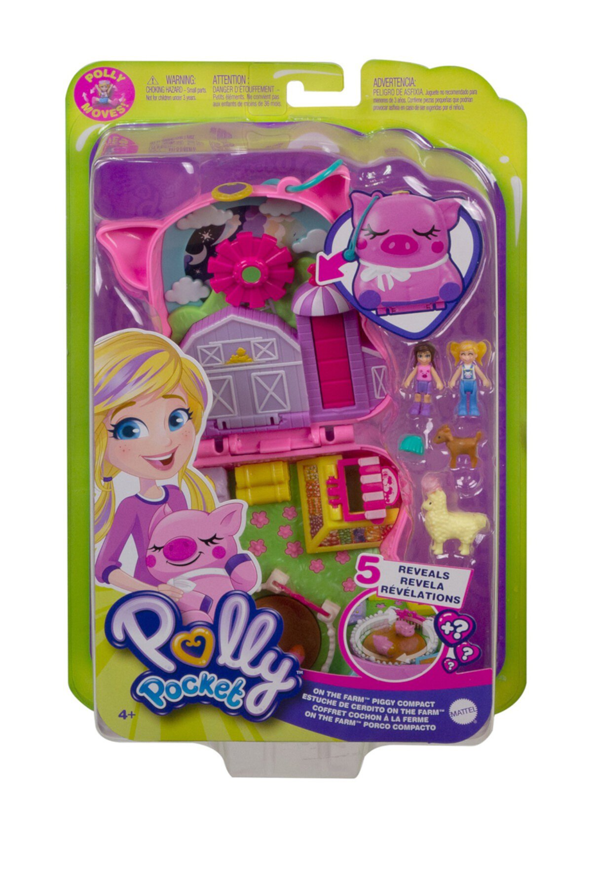 Polly Pocket (TM) на ферме (TM) Piggy Compact Mattel