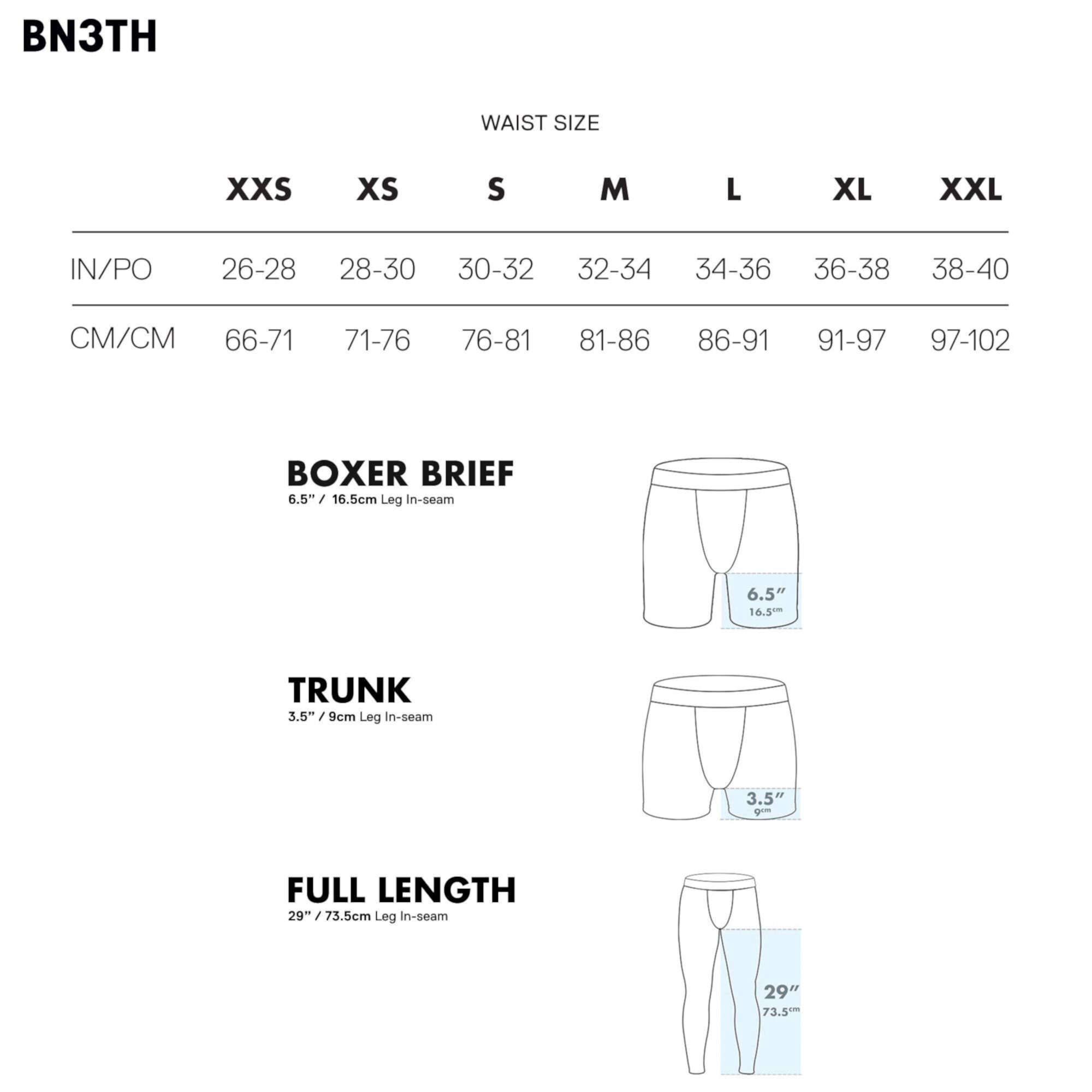 Классические плавки - однотонные BN3TH