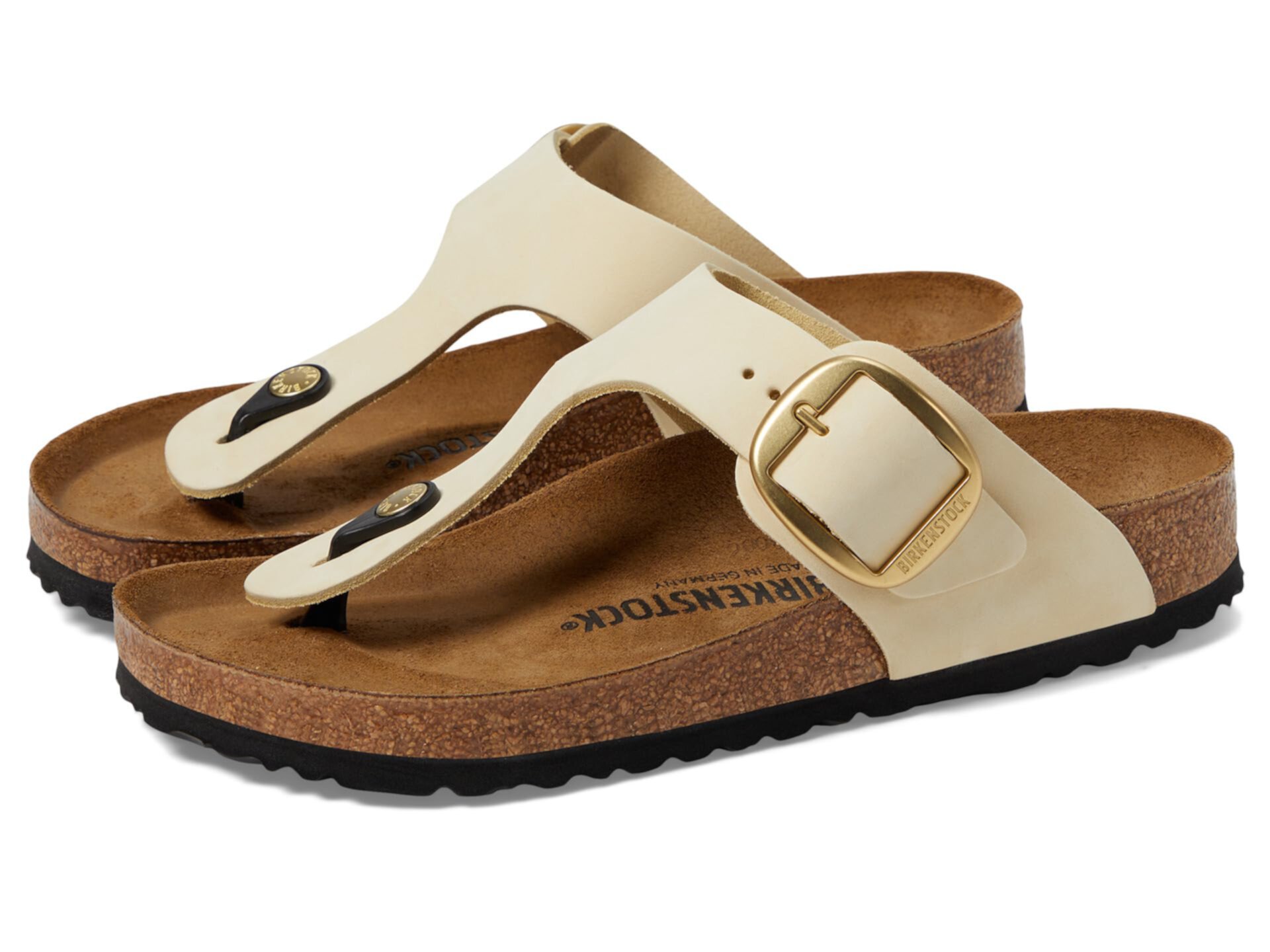 Сандалии Birkenstock Gizeh Big Buckle из нубука с анатомической стелькой и подошвой EVA Birkenstock