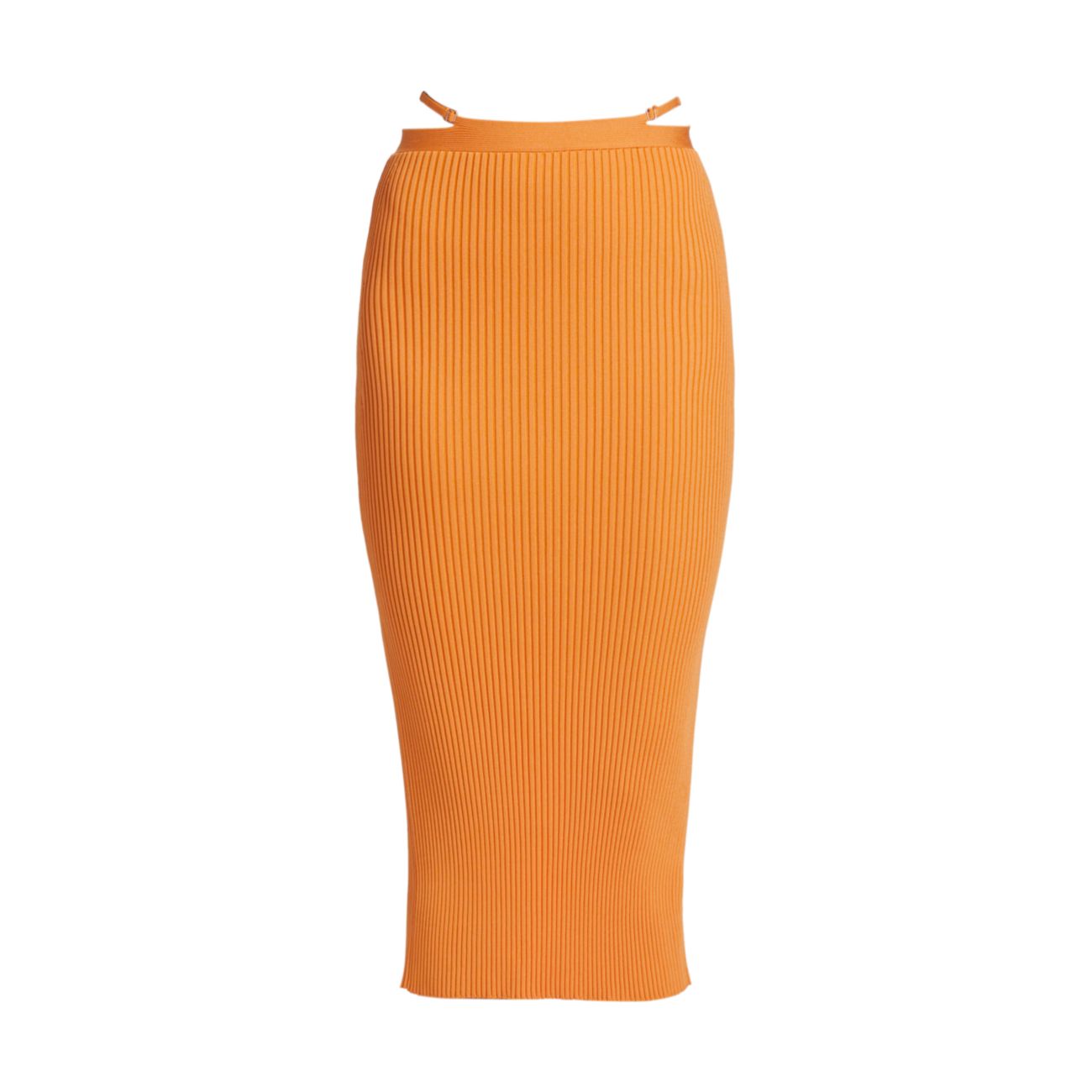 Компактная юбка миди с ремешками в рубчик Sade Jonathan Simkhai