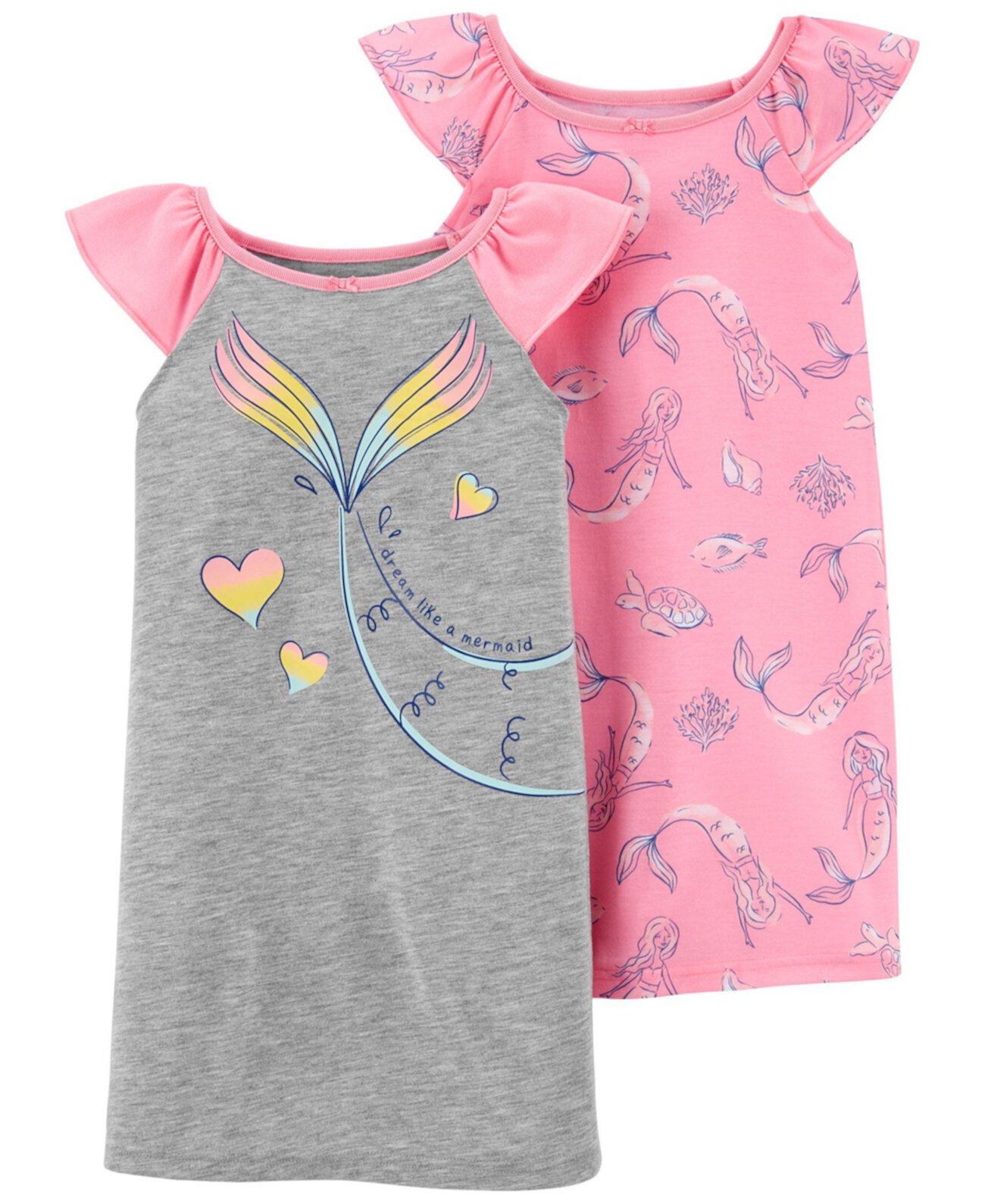 Комплект из 2 ночных рубашек свободного кроя для маленьких девочек-русалок Carter's