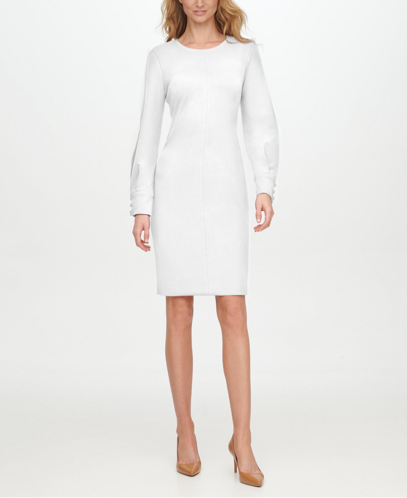 Платье-футляр с разрезом на рукавах Calvin Klein