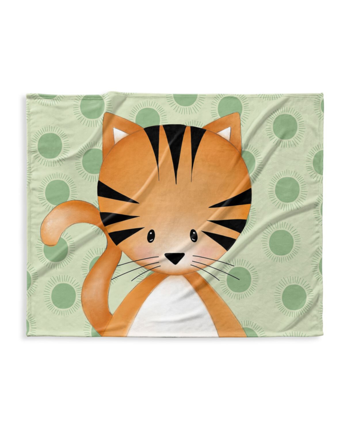 Флисовое одеяло с принтом котенка для малышей KAVKA