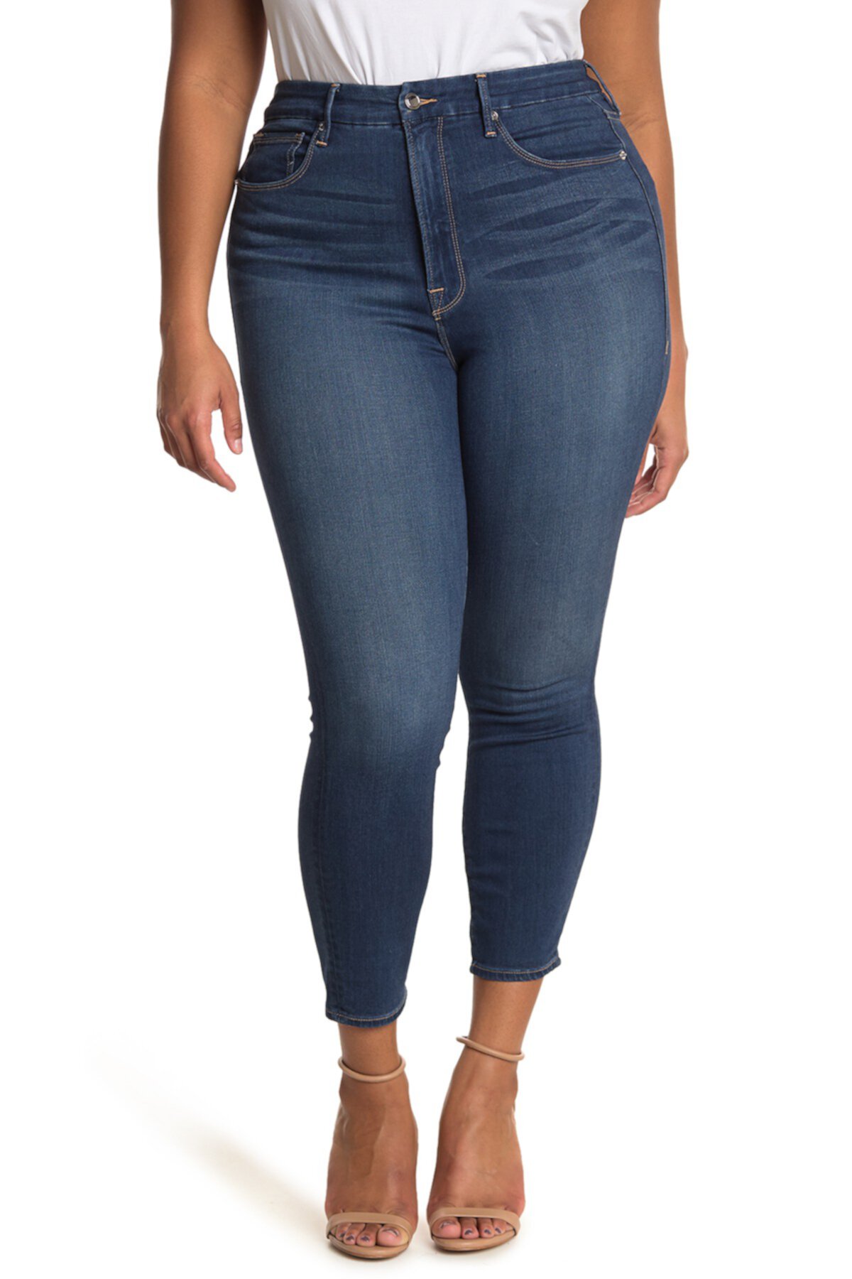 Укороченные джинсы с хорошей талией (обычные и большие размеры) Good American