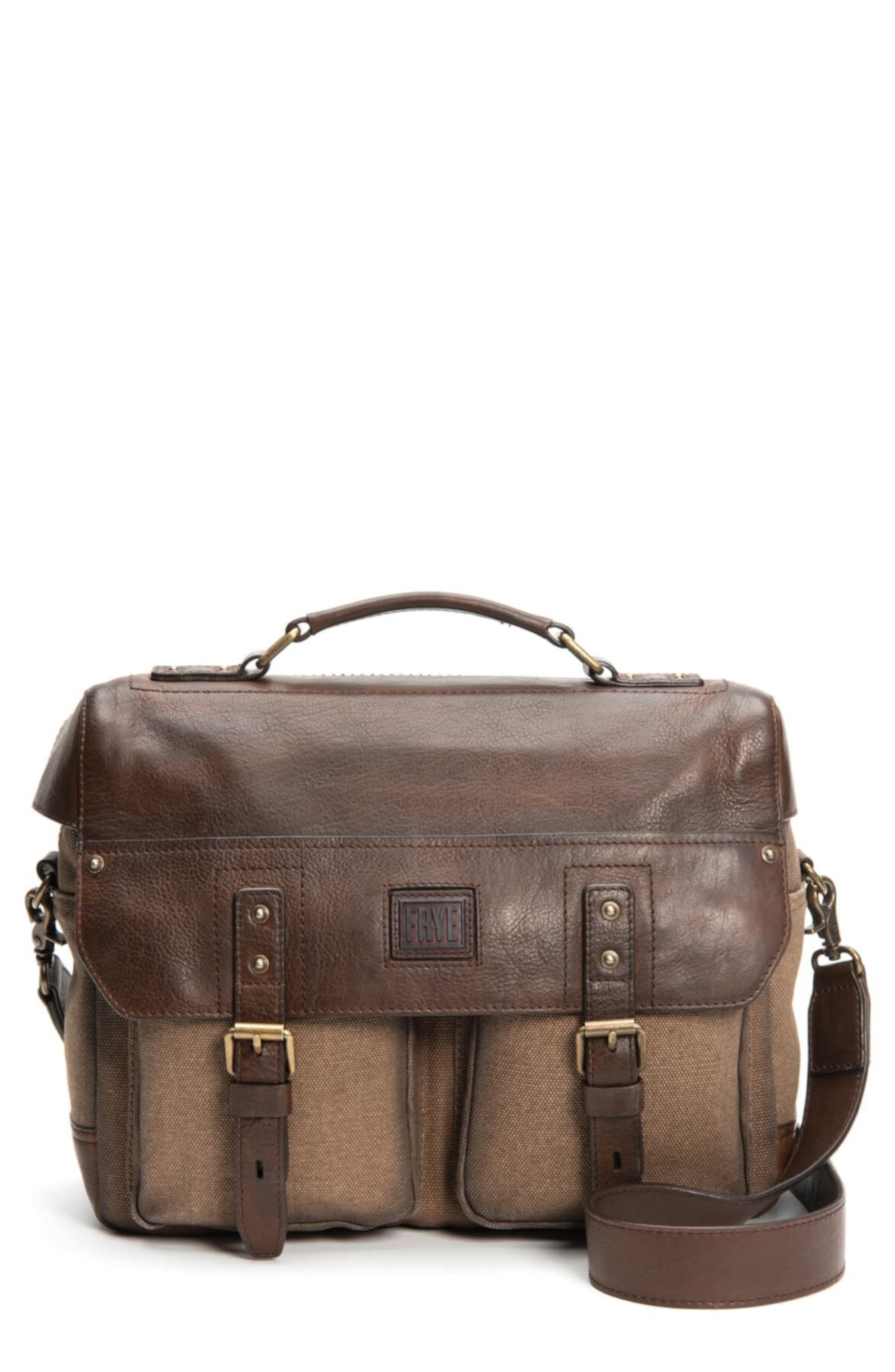 Холщовый и кожаный портфель Ethan Frye