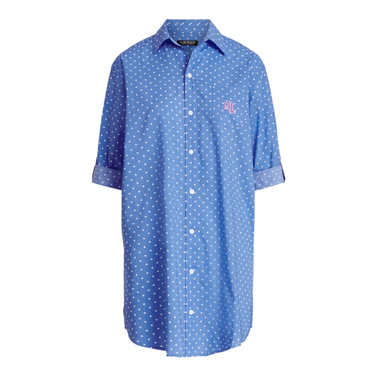 Рубашка для сна в горошек из смесового хлопка Ralph Lauren