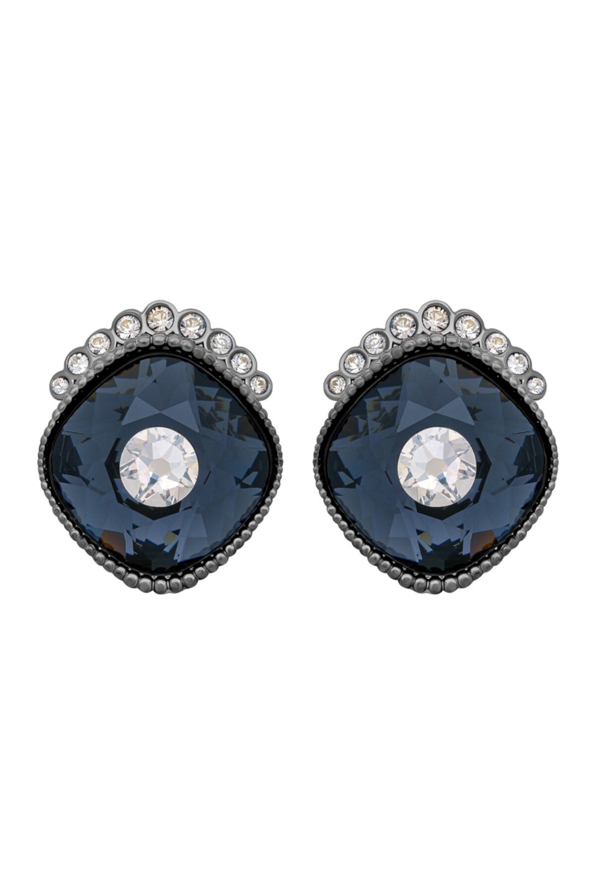 Серьги-гвоздики Swarovski с кристаллами Swarovski с покрытием из черного рутения в стиле барокко Swarovski