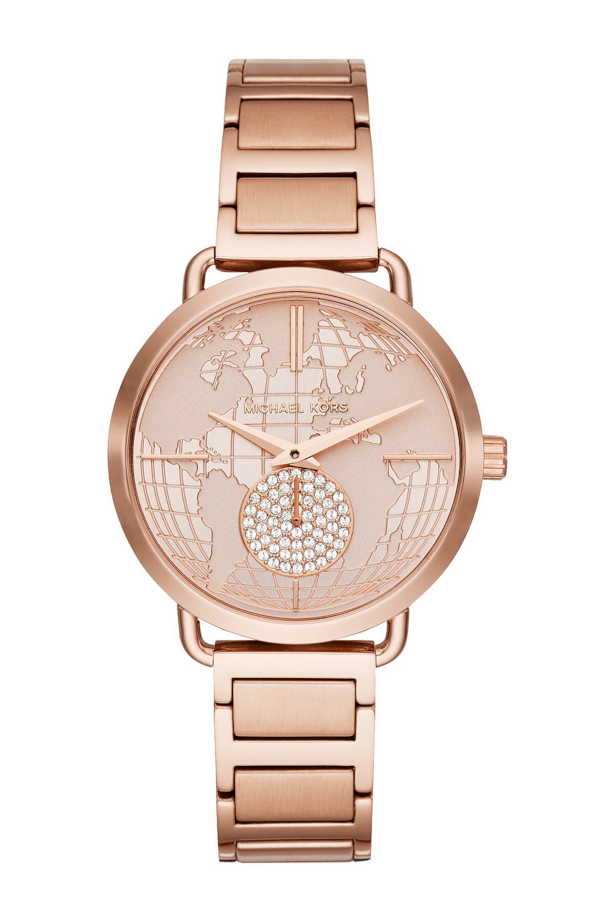 Женские многофункциональные часы Portia из нержавеющей стали цвета розового золота, 37 мм Michael Kors