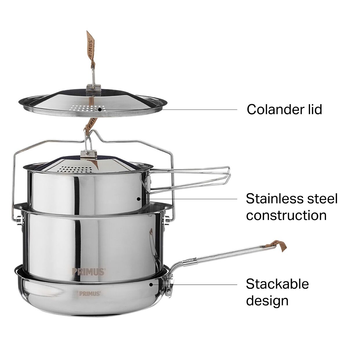 Походная посуда Primus Large Stainless Steel CampFire Cookset Primus