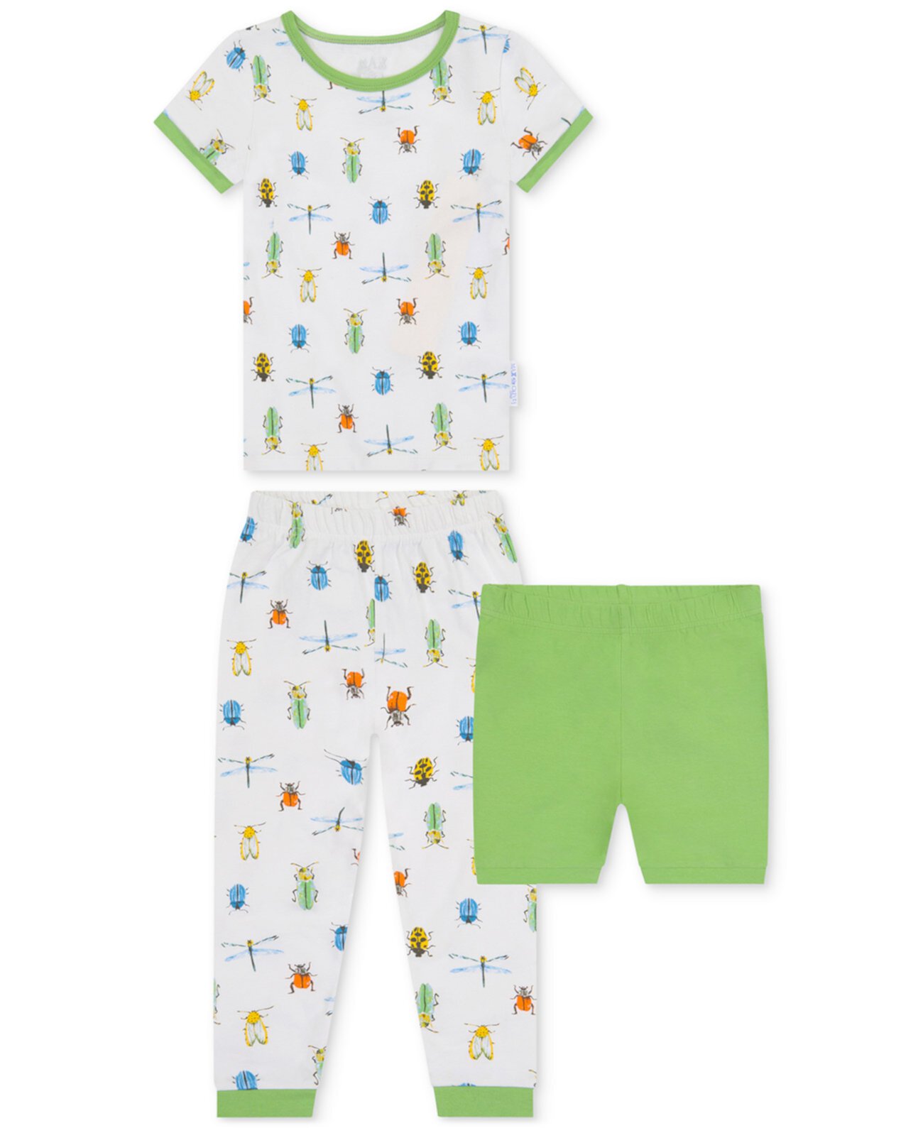 Пижамный комплект из 2 предметов с принтом насекомых и шортами для малышей Max & Olivia