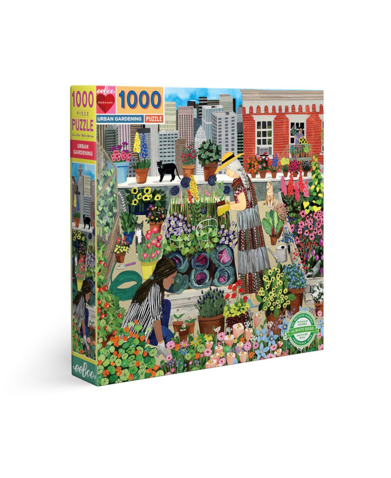 Пазл "Городское садоводство" из 1000 деталей EeBoo