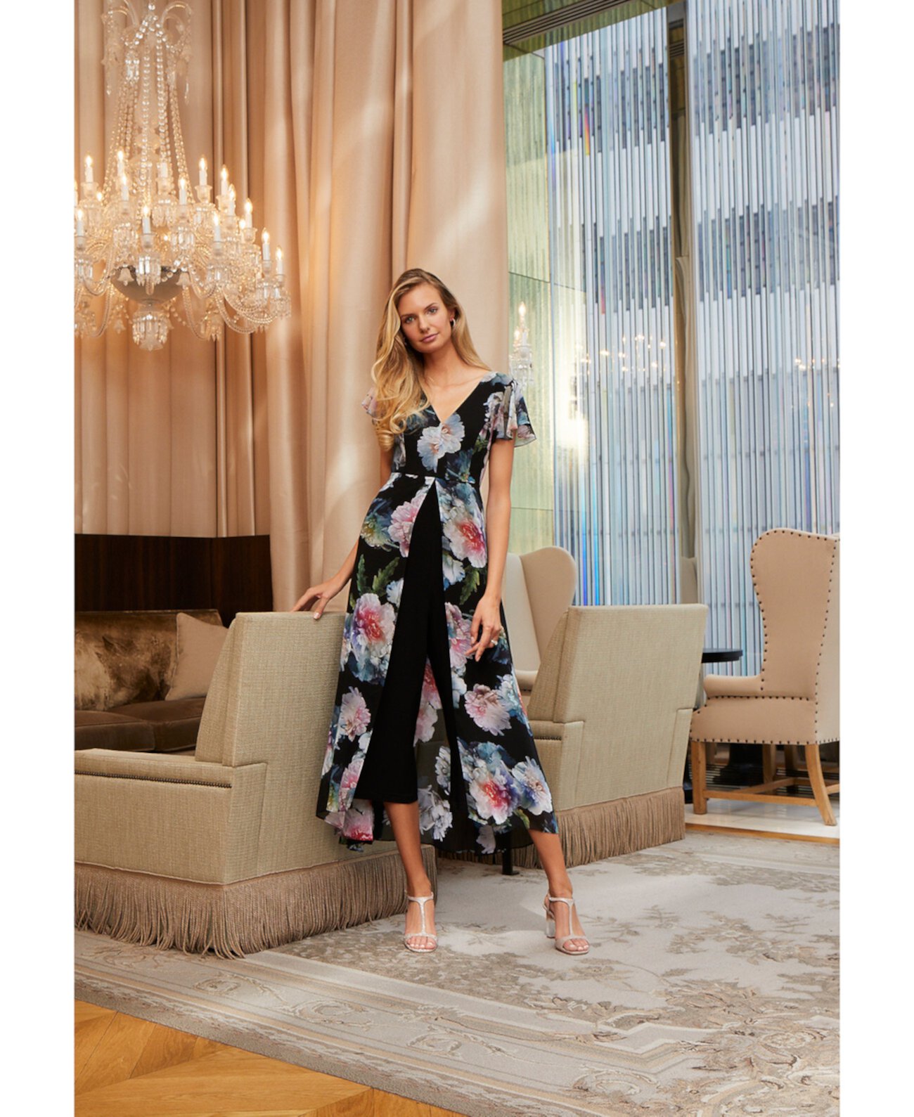 Женский Комбинезон Adrianna Papell Floral Print Adrianna Papell