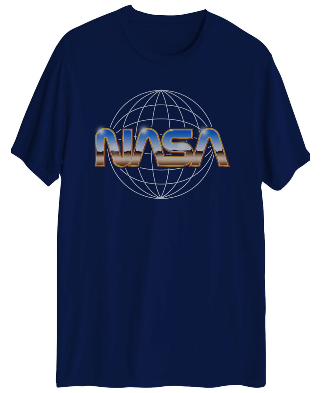 Мужская футболка с коротким рукавом и графикой с логотипом Nasa Chrome Hybrid