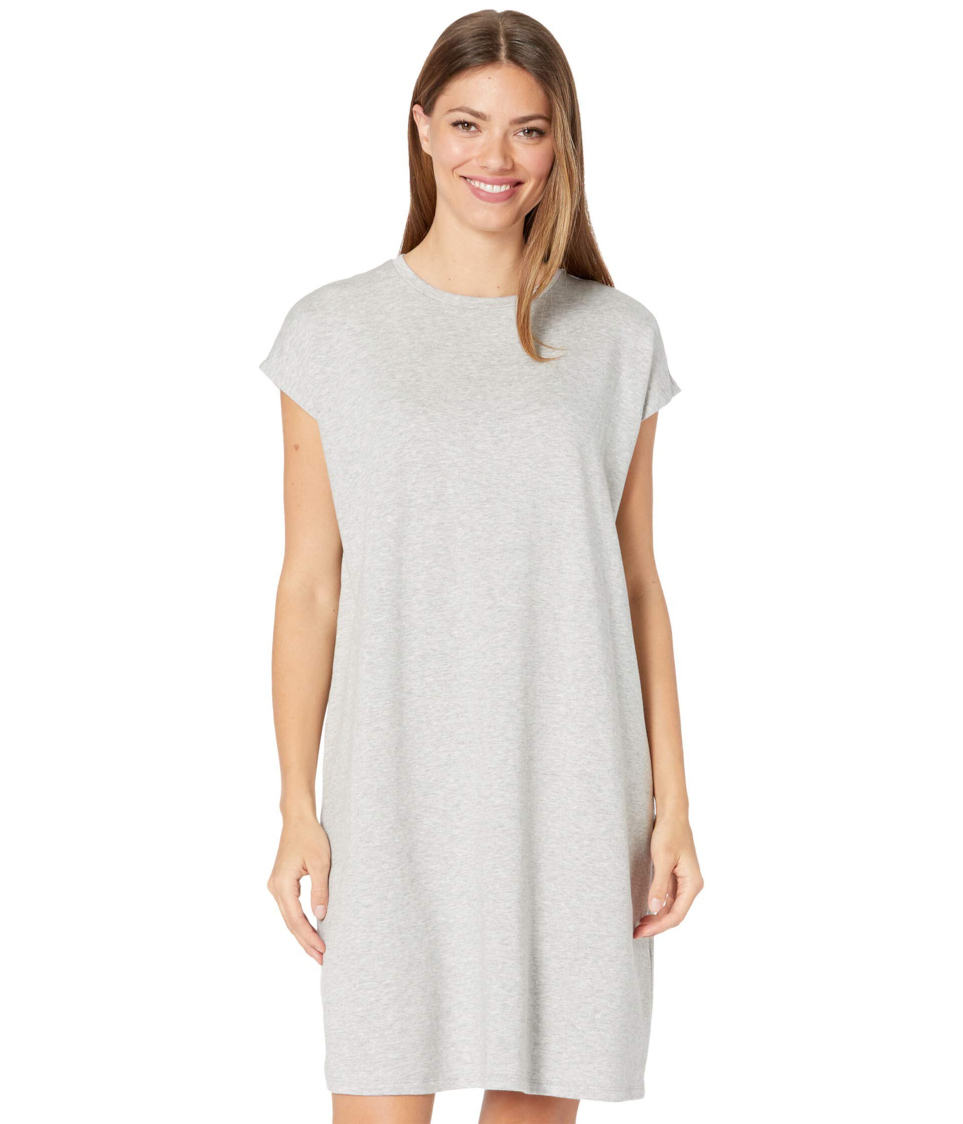 Платье Eileen Fisher из органического хлопка и Tencel с короткими рукавами и свободным кроем Eileen Fisher