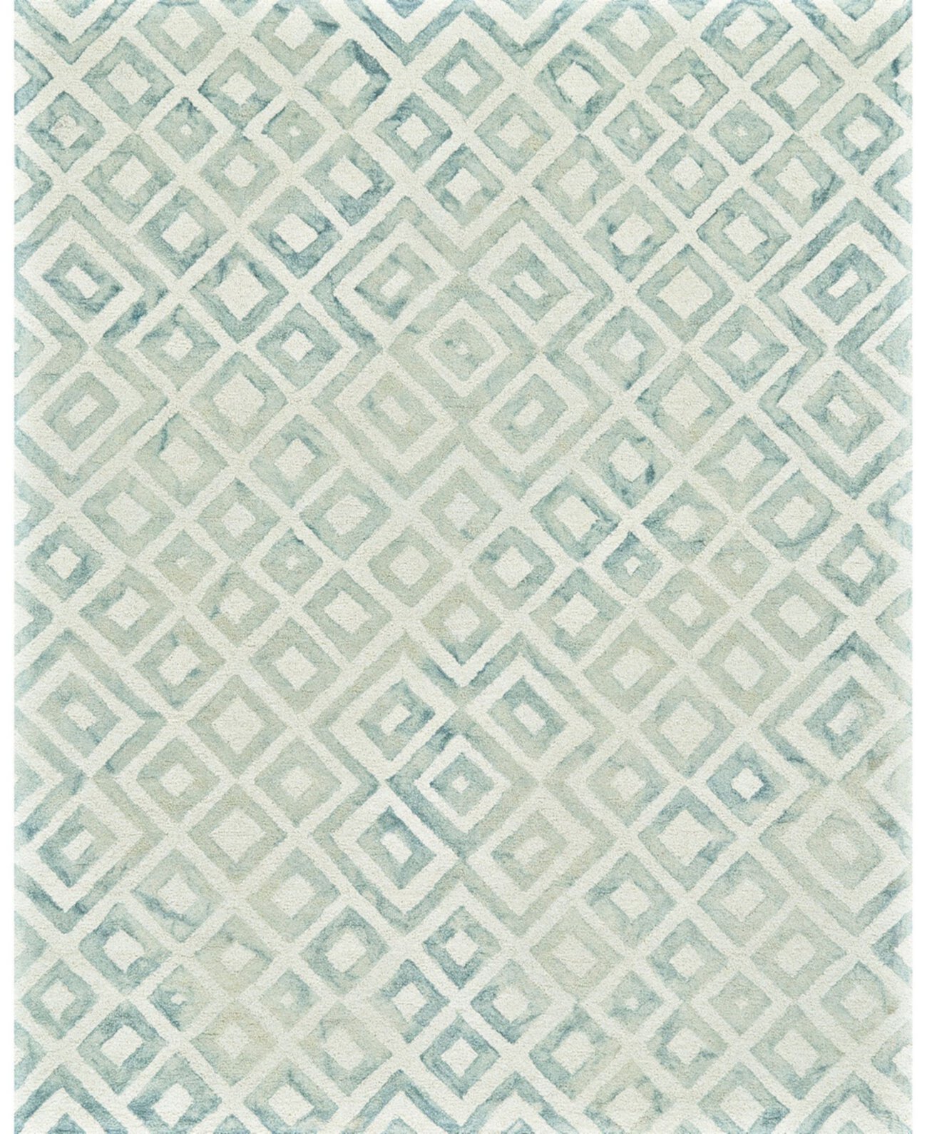 Коврик в современном стиле Ikat Rosa R8572, бирюзовый, 60 см х 90 см Simply Woven