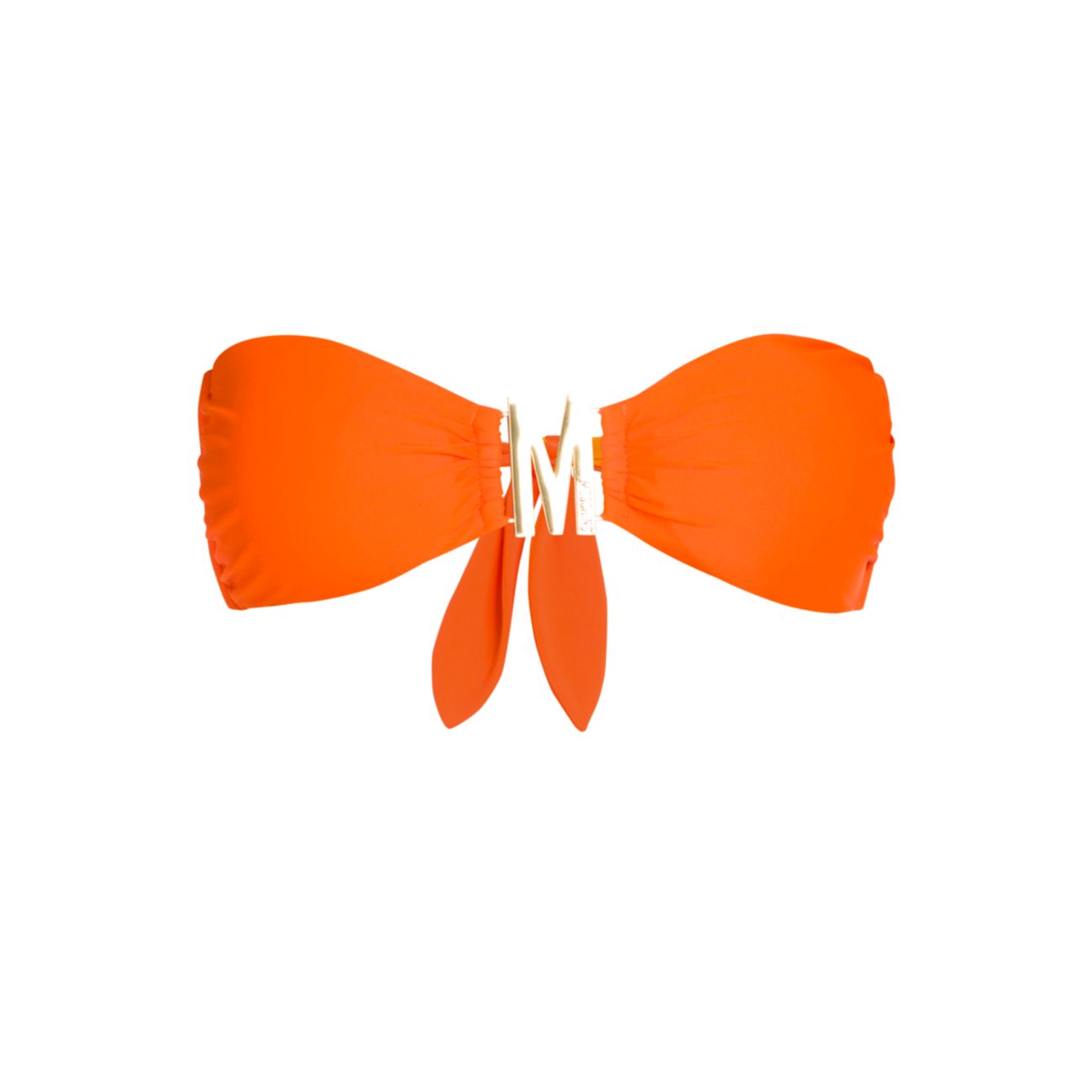 Верх бикини-бандо с подвеской с логотипом Moschino