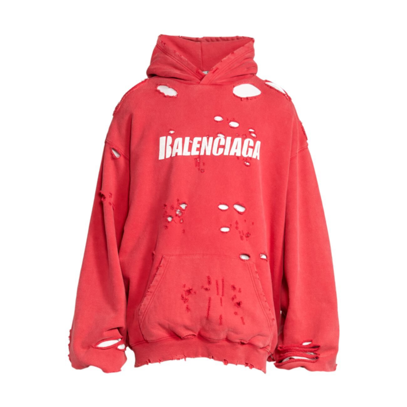 Худи с разрушенным логотипом Balenciaga