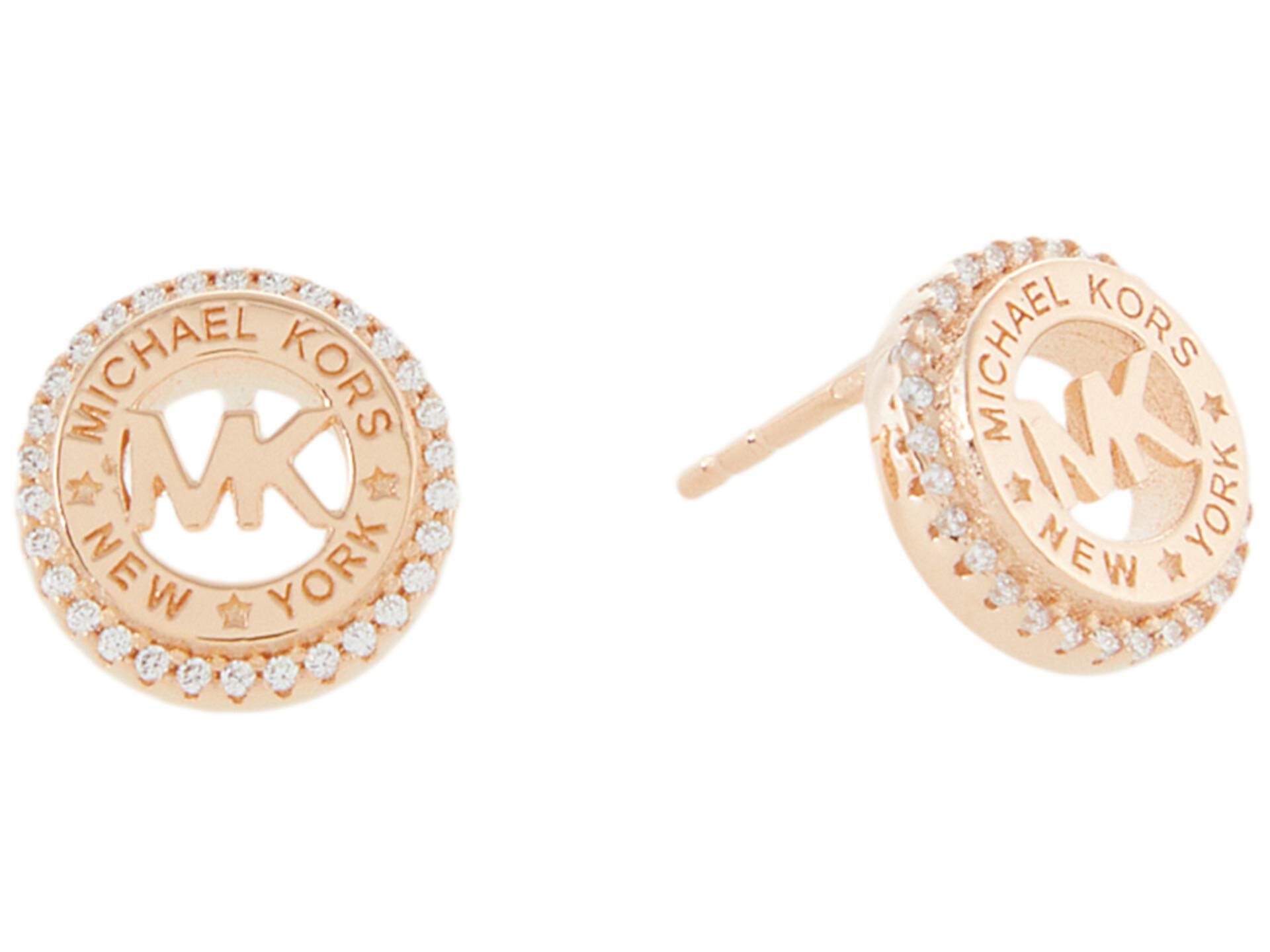 Серьги-гвоздики из стерлингового серебра с изысканным логотипом Michael Kors