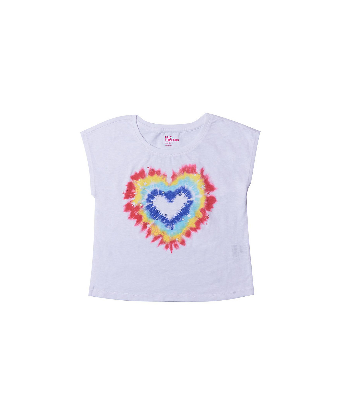 Укороченная футболка с короткими рукавами и графикой для больших девочек Epic Threads
