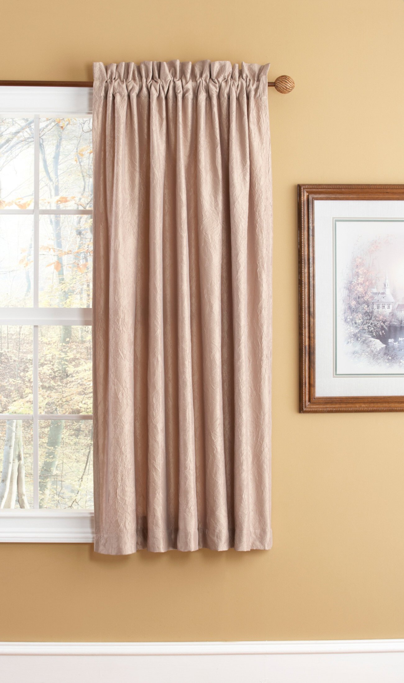 84-дюймовые оконные панели из искусственного шелка Aretha, Sage Elegant Home Fashions