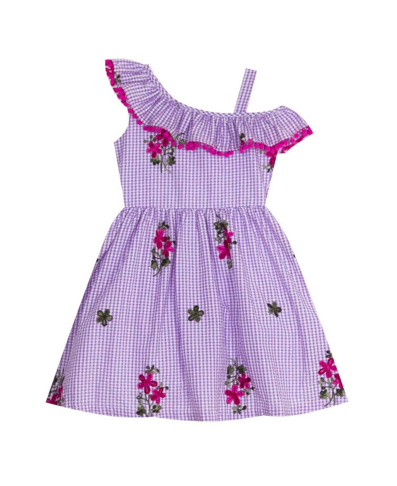 Платье в клетку Little Girls с вышивкой Rare Editions