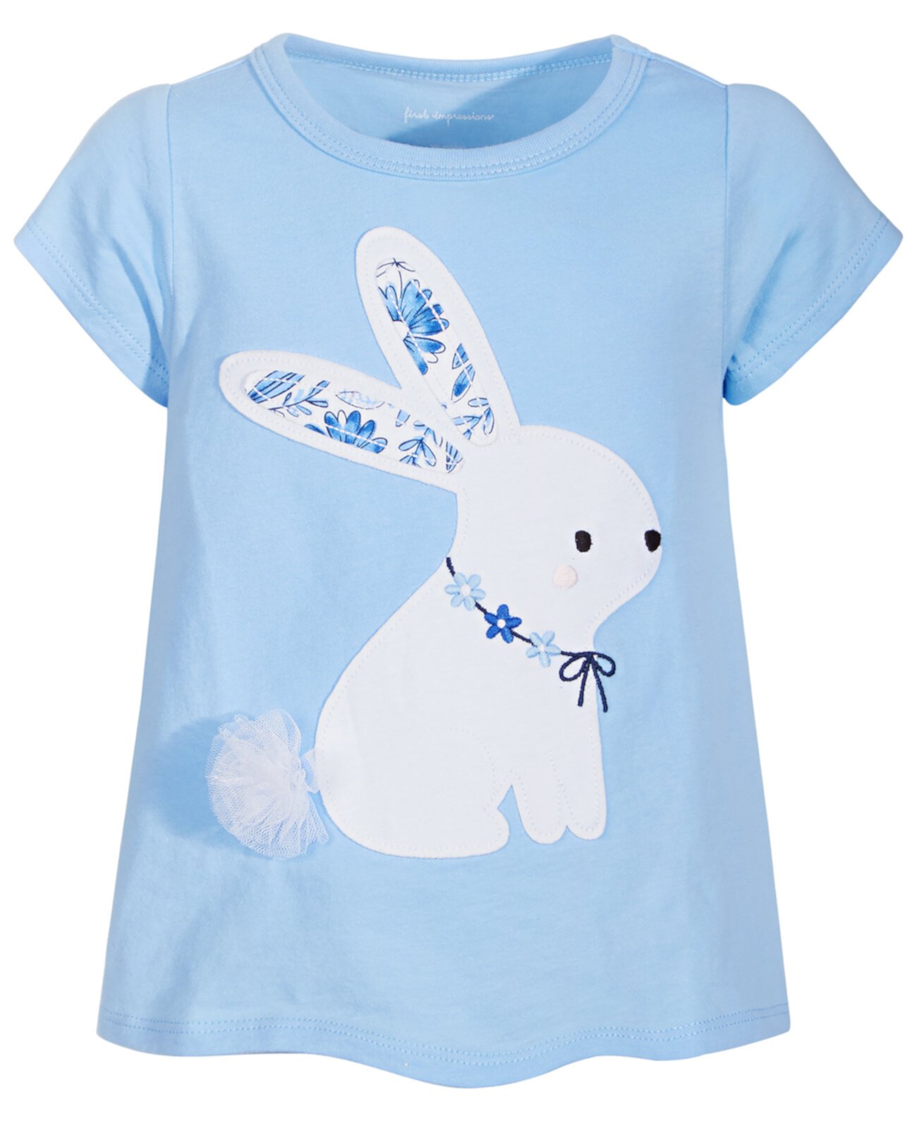 Хлопковая футболка с кроликом для маленьких девочек, созданная для Macy's First Impressions