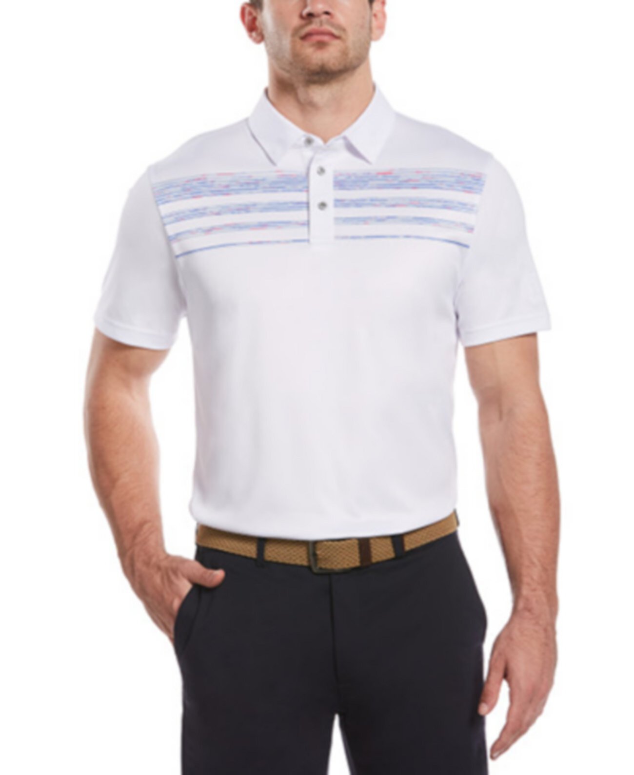 Мужская рубашка-поло, окрашенная в космос PGA TOUR