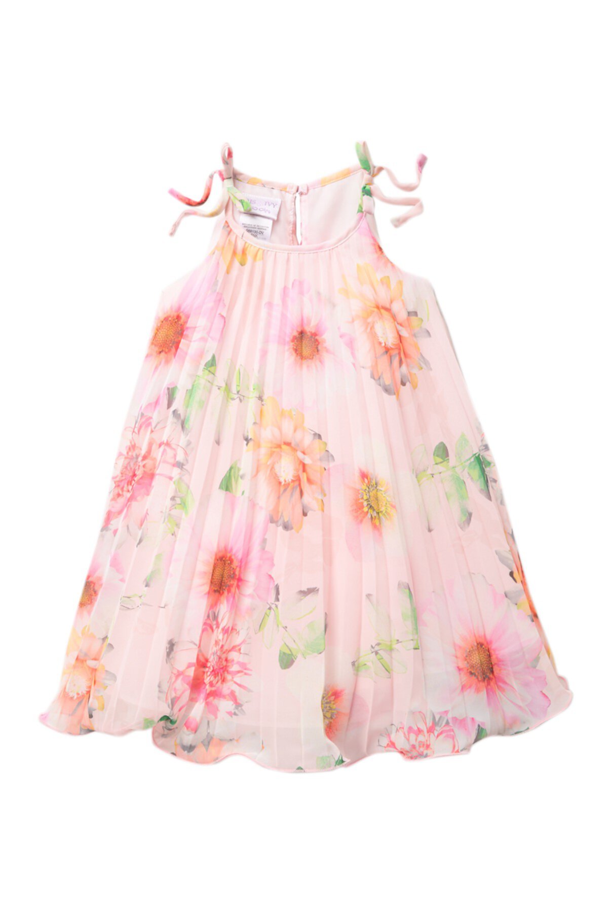 Платье с цветочным принтом и плиссировкой кристаллами (для малышей и маленьких девочек) GERSON & GERSON