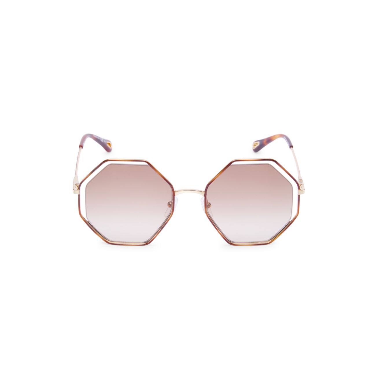 Солнцезащитные очки в восьмиугольной оправе 53 мм Chloe
