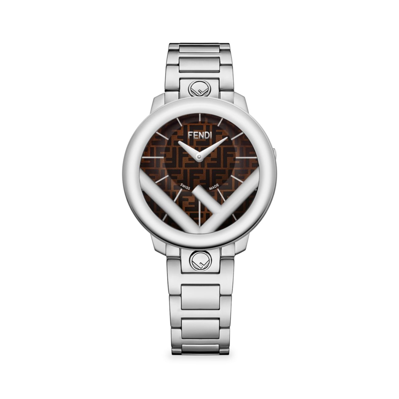 Часы Run Away из нержавеющей стали с браслетом Fendi Timepieces