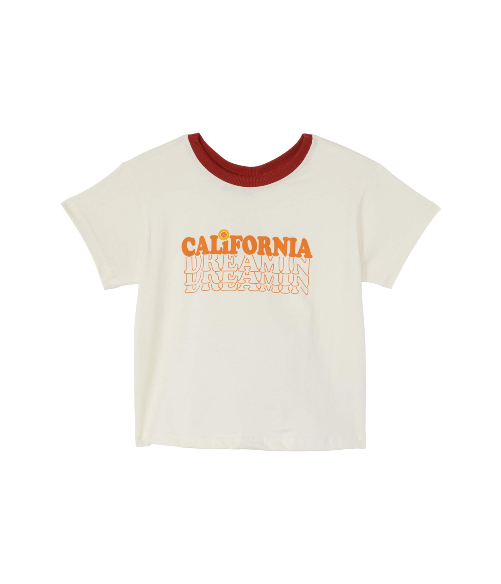 Футболка прямого кроя с короткими рукавами California Dreamin '(Для малышей / маленьких детей / старших детей) Tiny Whales