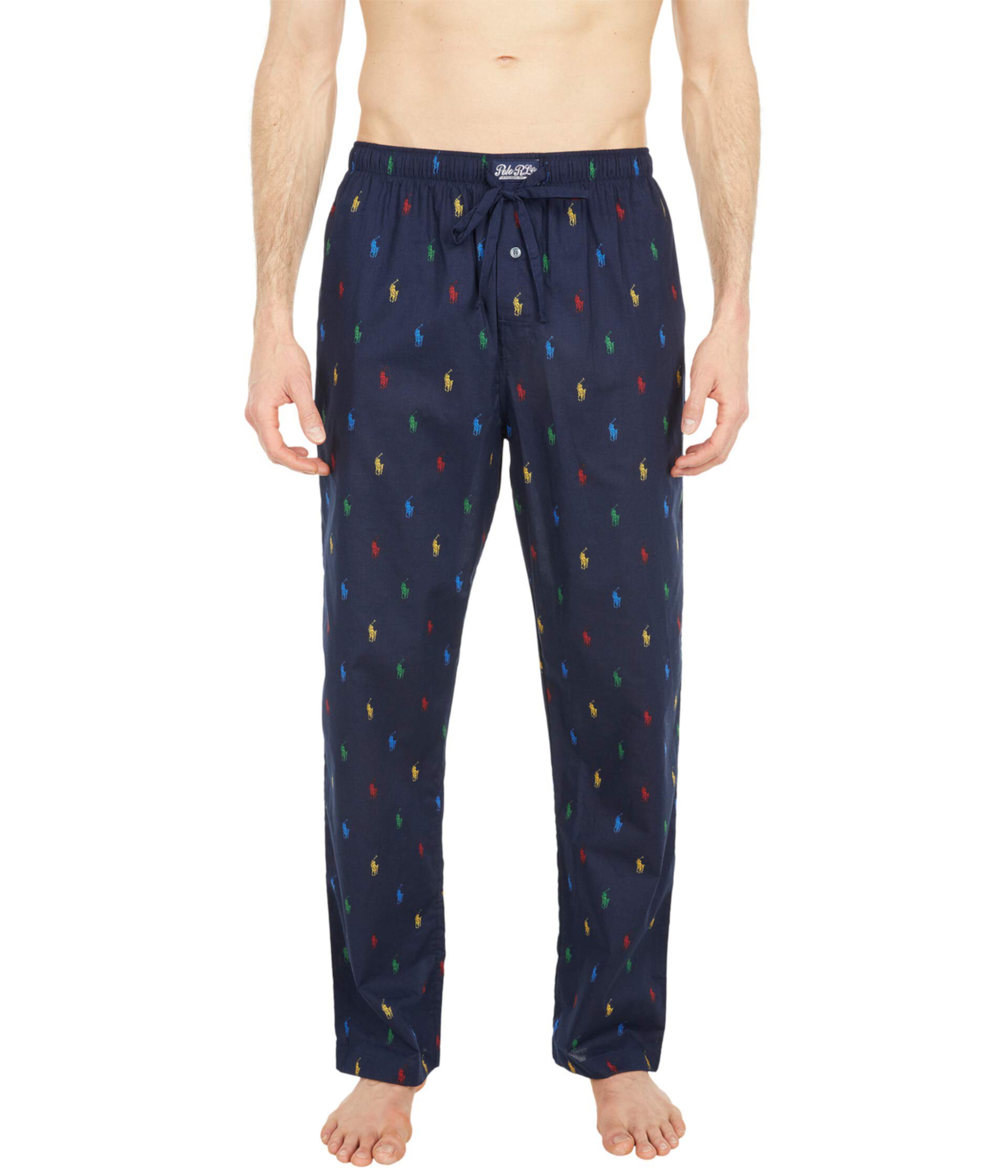 Пижамные брюки со сплошным принтом пони Ralph Lauren
